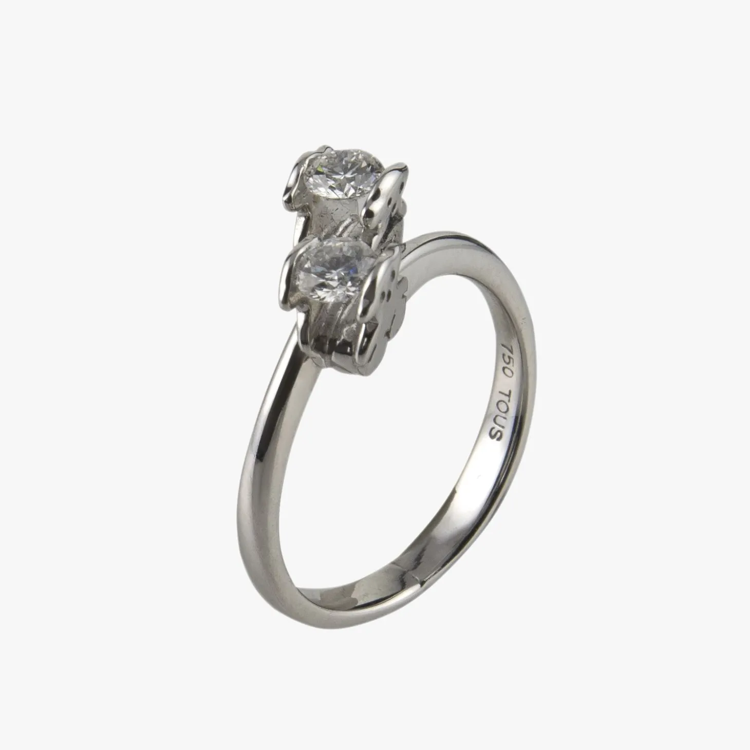 ANILLOS / SORTIJAS Sortija tous tu y yo oro blanco y diamantes.