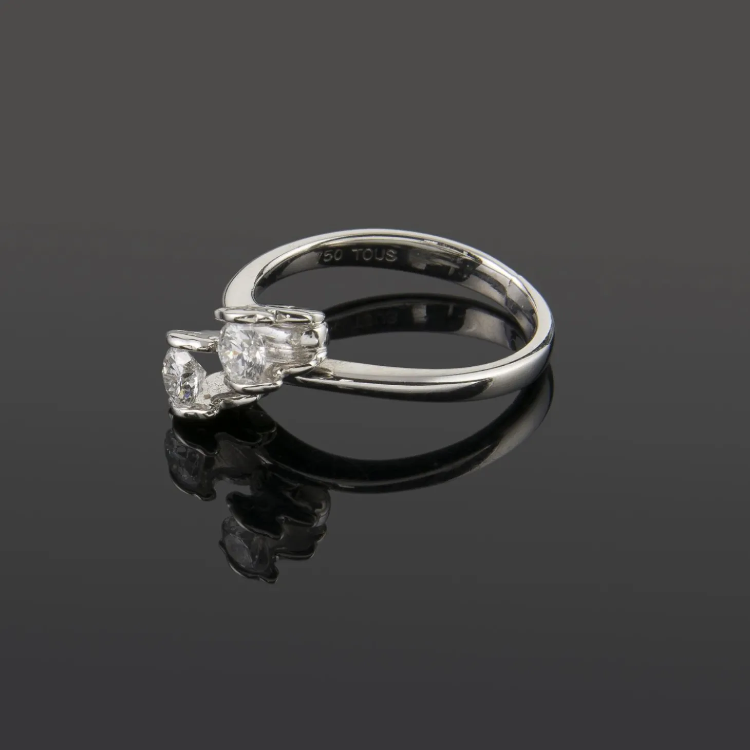 ANILLOS / SORTIJAS Sortija tous tu y yo oro blanco y diamantes.