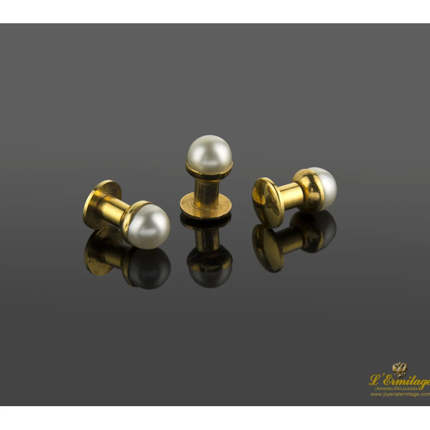 BOTONADURAS Botonadura antigua oro amarillo y perlas