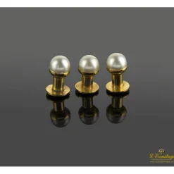 BOTONADURAS Botonadura antigua oro amarillo y perlas