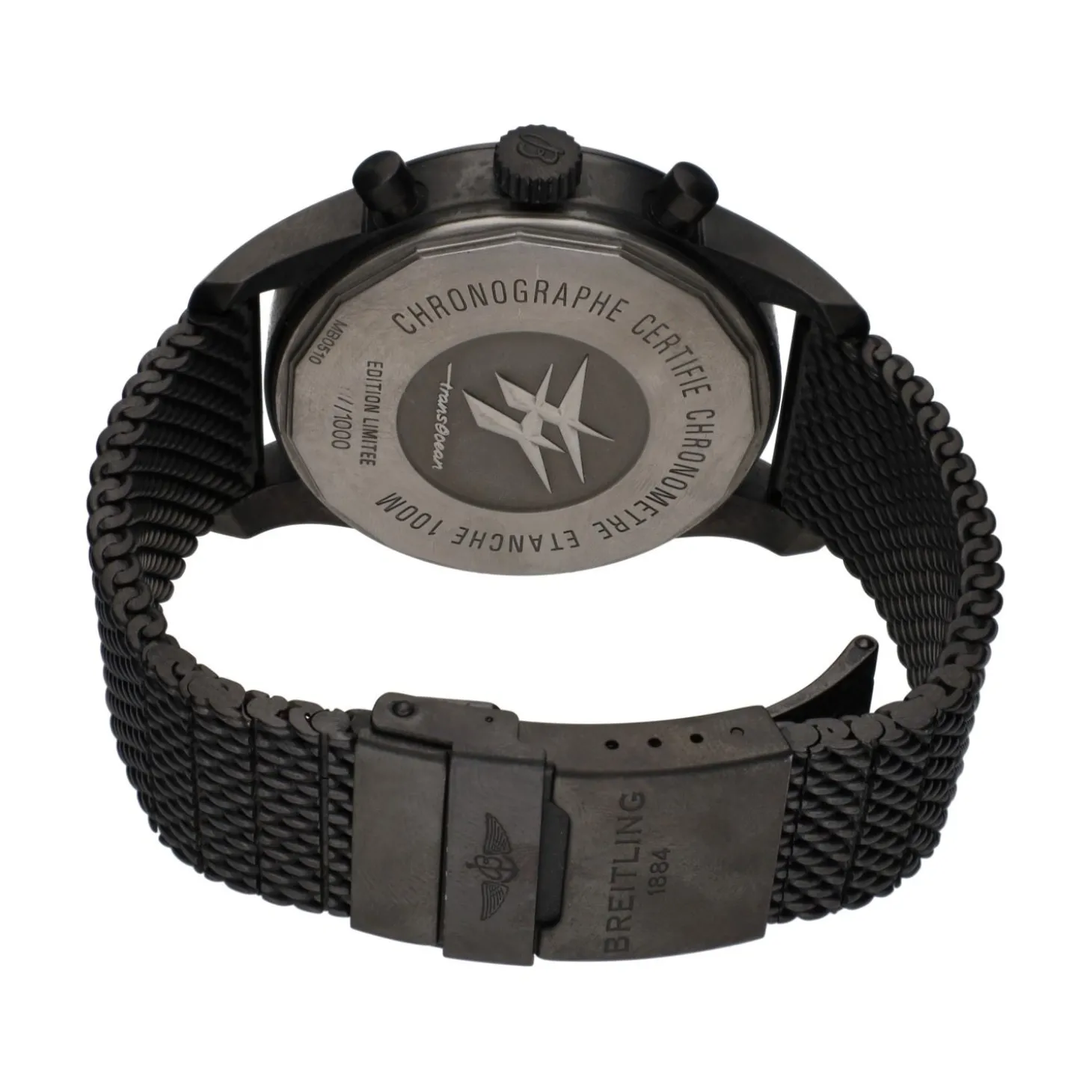 BREITLING Transocean black unitime pilot 46mm.