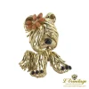 BROCHES / ALFILERES Broche-alfiler perro oro amarillo