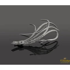 BROCHES / ALFILERES Broche-alfiler oro blanco y diamantes.