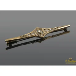 BROCHES / ALFILERES Broche-alfiler oro amarillo art-decco diamantes roca