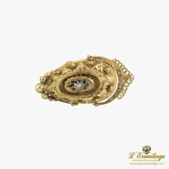 BROCHES / ALFILERES Broche-alfiler antiguo oro amarillo