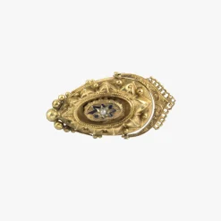 BROCHES / ALFILERES Broche-alfiler antiguo oro amarillo