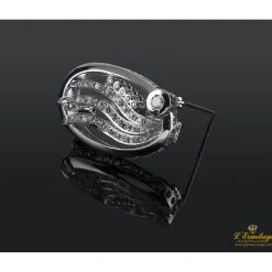BROCHES / ALFILERES Broche-alfiler oro blanco y diamantes.