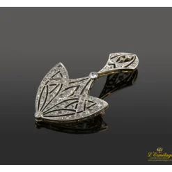 BROCHES / ALFILERES Broche-alfiler oro blanco y diamantes art-decco