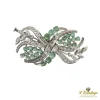 BROCHES / ALFILERES Broche-alfiler oro blanco esmeraldas y diamantes