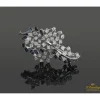 BROCHES / ALFILERES Broche-alfiler oro blanco zafiros y diamantes.