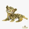 BROCHES / ALFILERES Broche-alfiler leopardo oro amarillo y esmalte