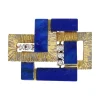 BROCHES / ALFILERES Broche en oro amarillo lapislázuli y diamantes.