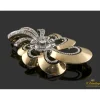 BROCHES / ALFILERES Broche en oro amarillo y oro blanco con un brillantes y diamantes.