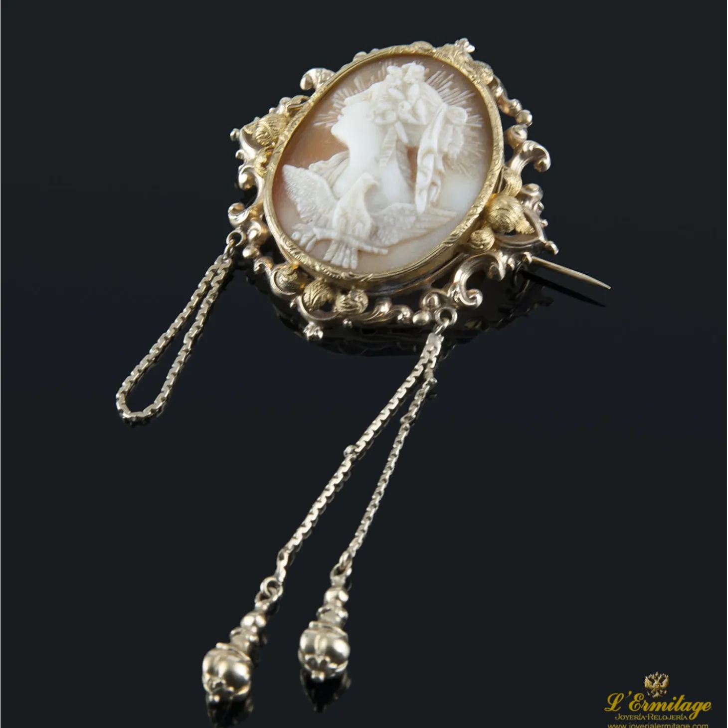 BROCHES / ALFILERES Broche oro amarillo antiguo