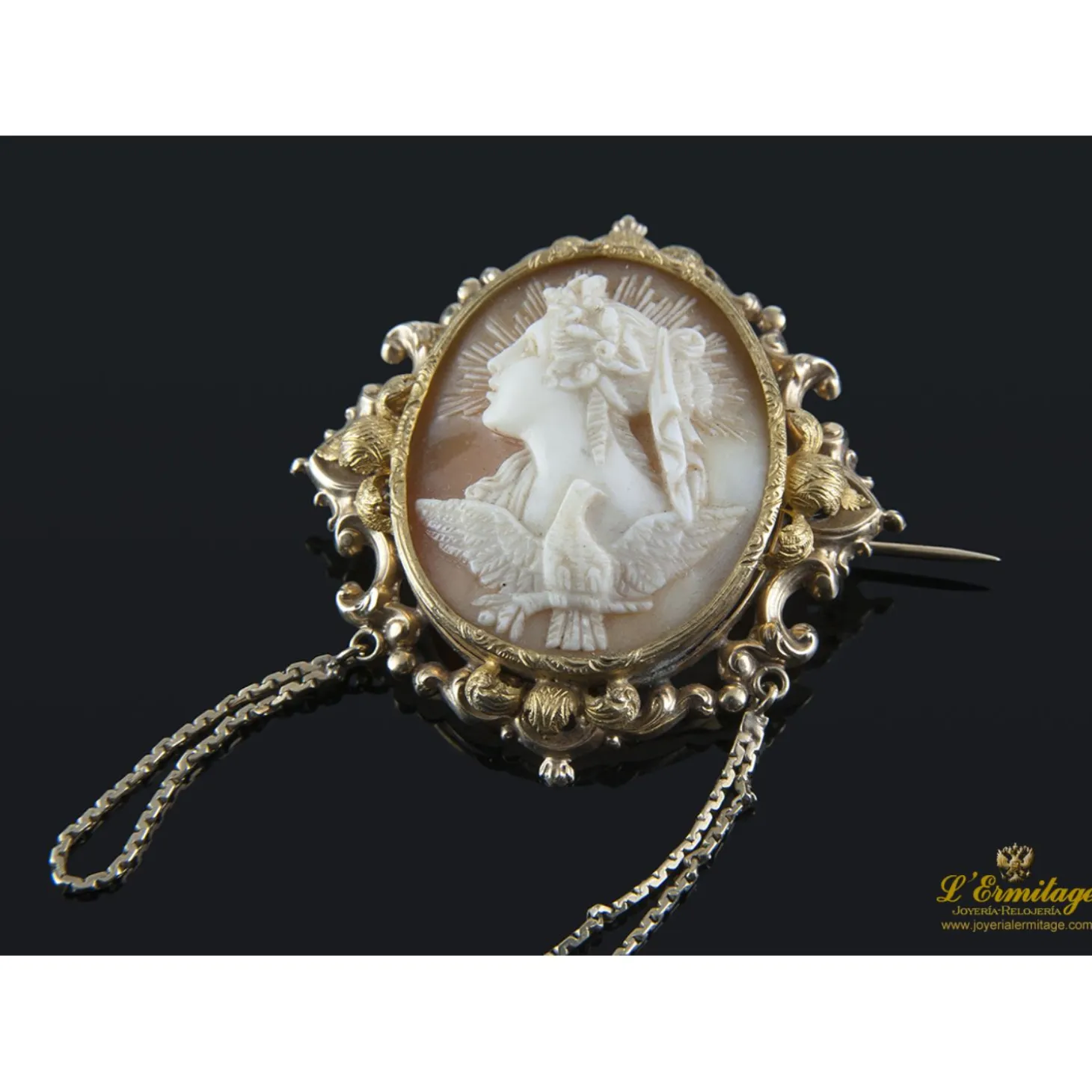 BROCHES / ALFILERES Broche oro amarillo antiguo