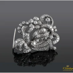 BROCHES / ALFILERES Broche tu y yo oro blanco y diamantes