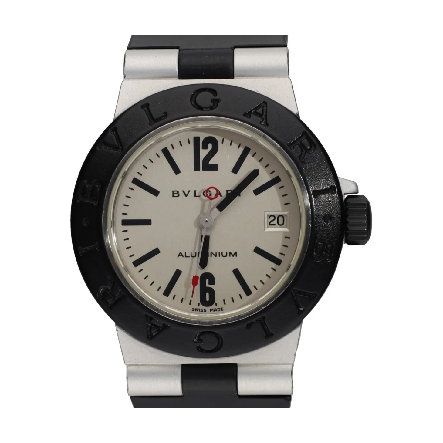 BULGARI Aluminium quartz 29mm.