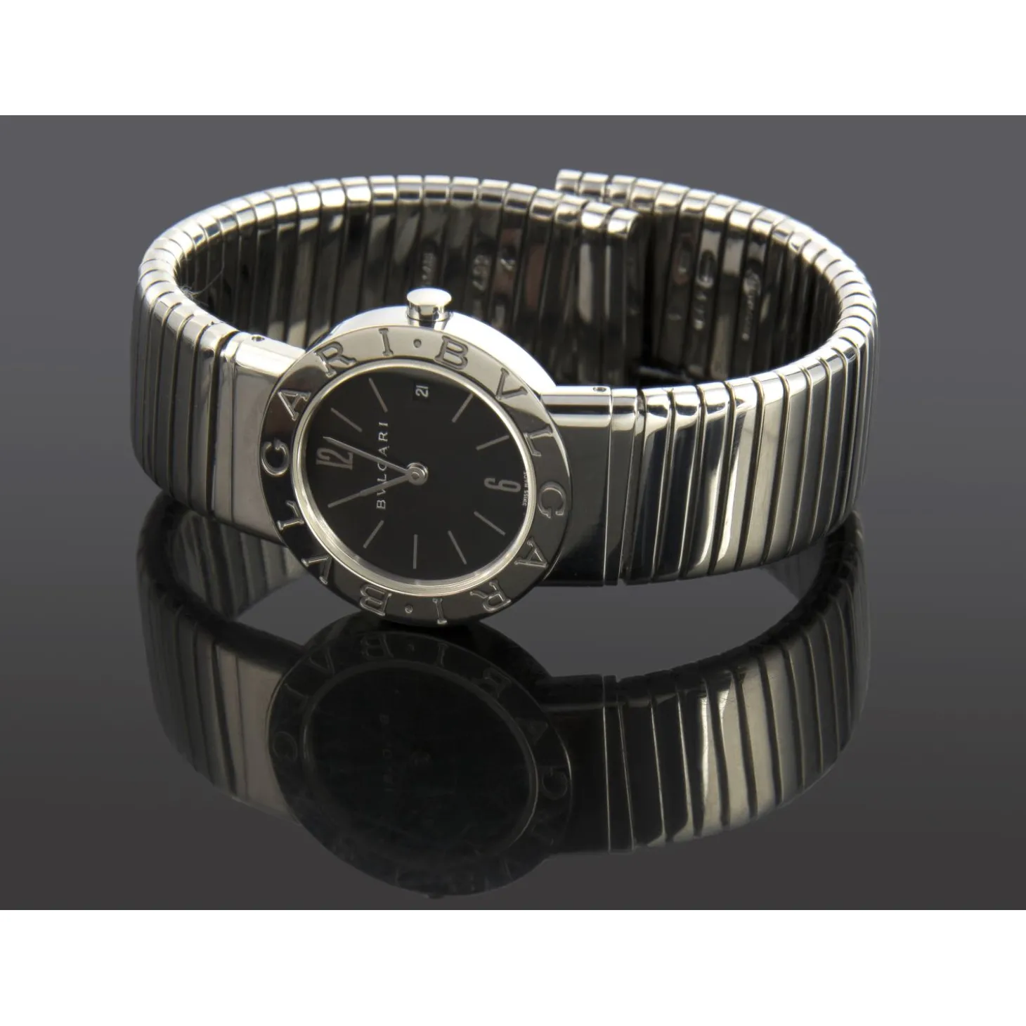 BULGARI Tubogas acero cuarzo señora 26mm
