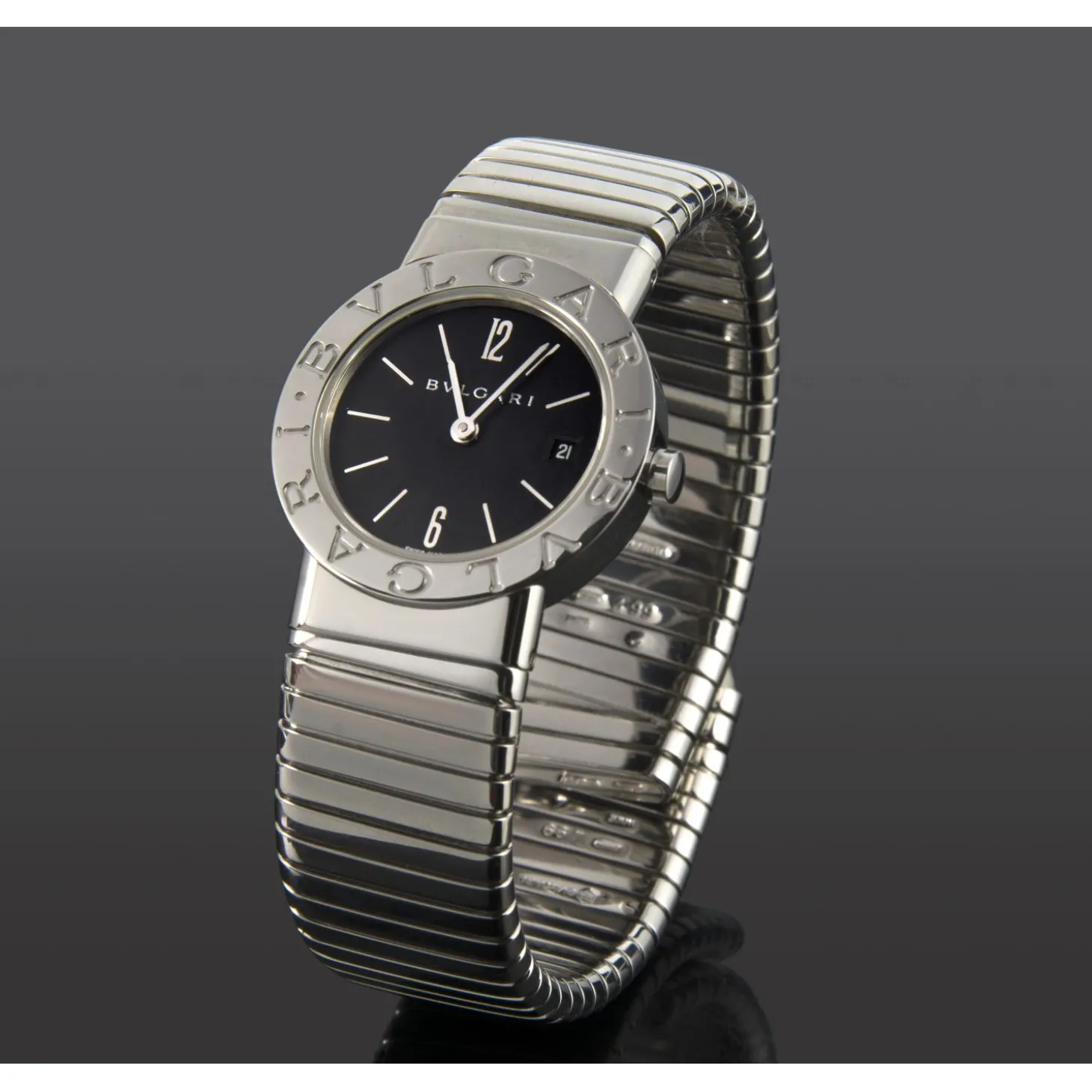 BULGARI Tubogas acero cuarzo señora 26mm
