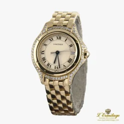 CARTIER Cougar oro amarillo y diamantes cuarzo señora 26mm