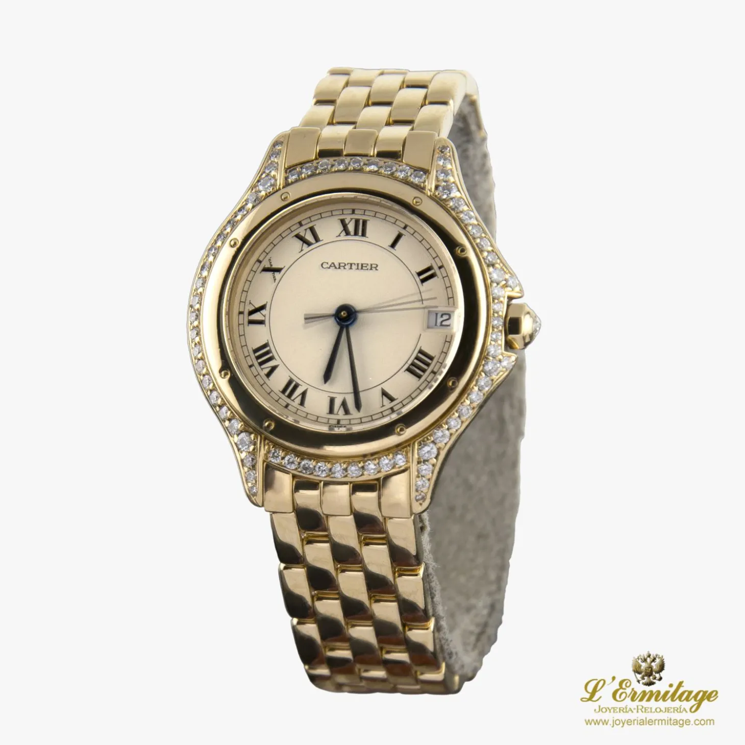 CARTIER Cougar oro amarillo y diamantes cuarzo señora 26mm