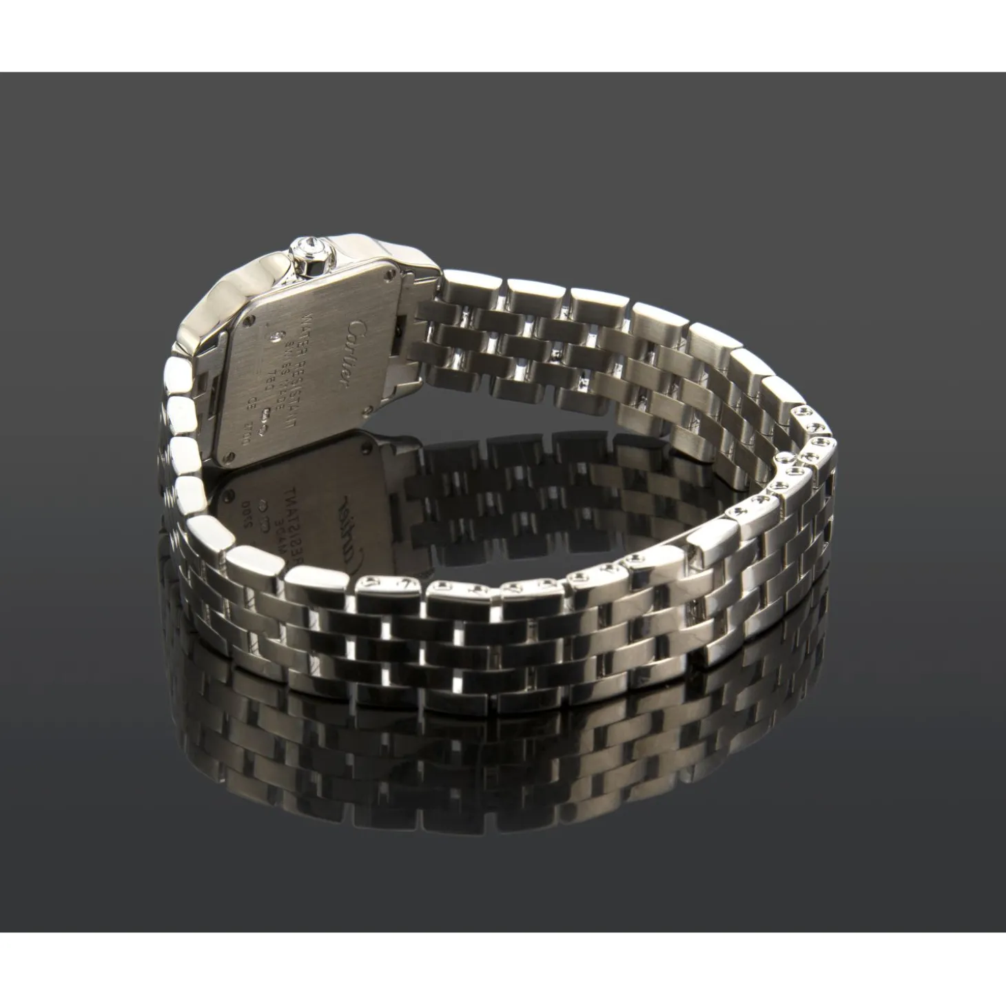 CARTIER Santos demoiselle oro blanco y diamantes cuarzo señora
