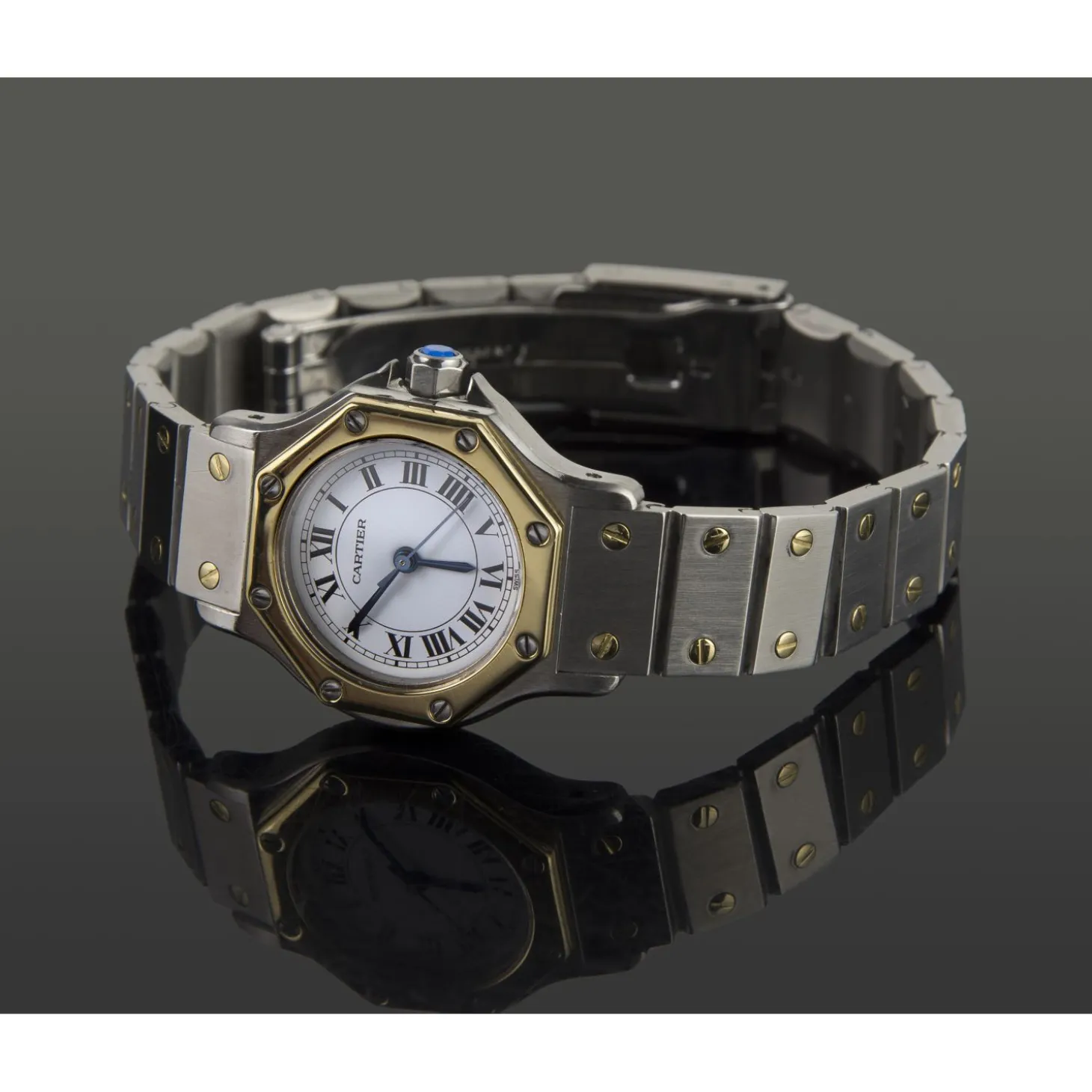 CARTIER Santos octagon acero y oro automático señora