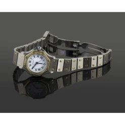 CARTIER Santos octagon acero y oro automático señora