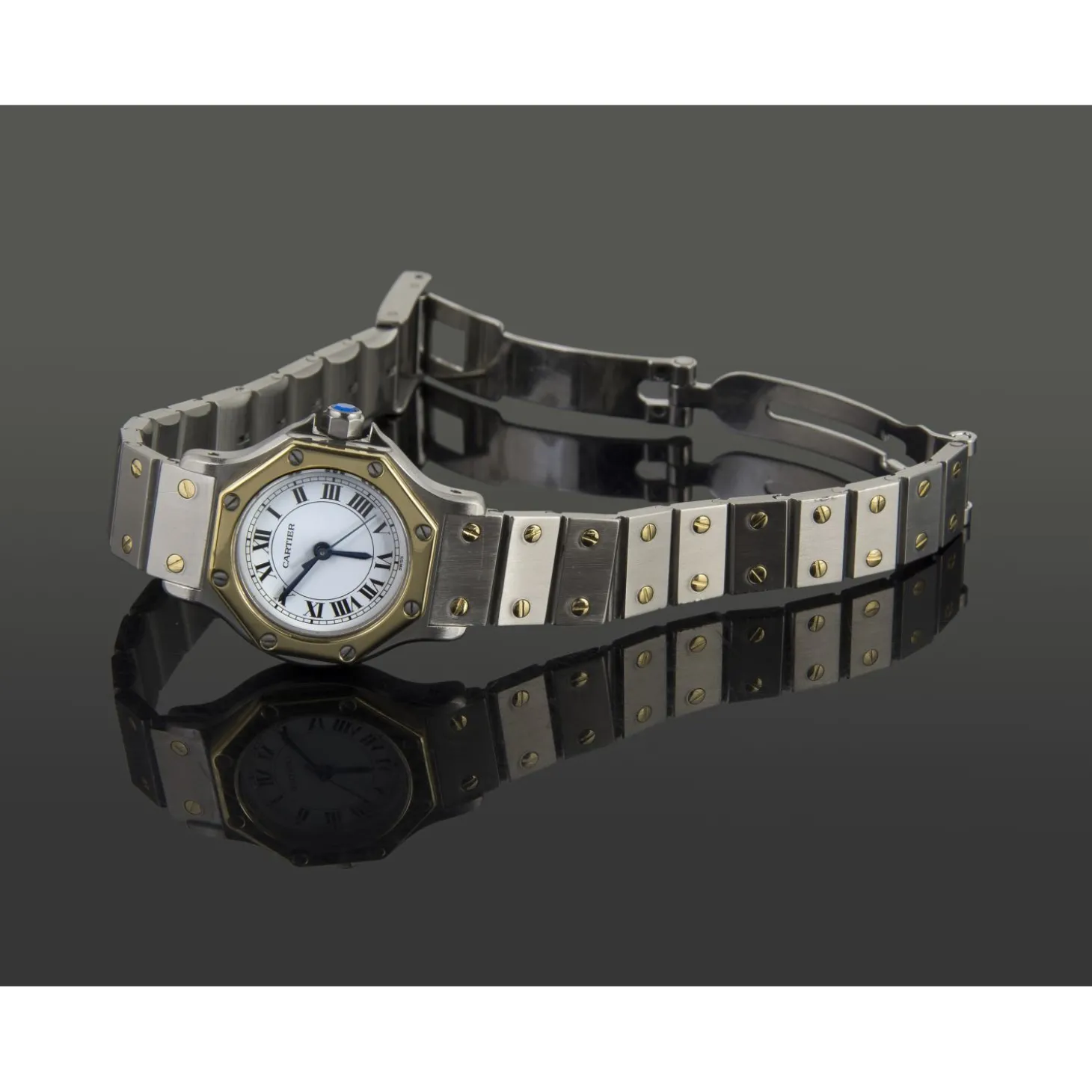CARTIER Santos octagon acero y oro automático señora