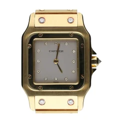 CARTIER Santos oro amarillo brillantes 29mm.