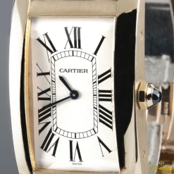 CARTIER Tank americaine oro amarillo cuerda manual caballero