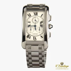 CARTIER Tank americaine oro blanco chronoreflex