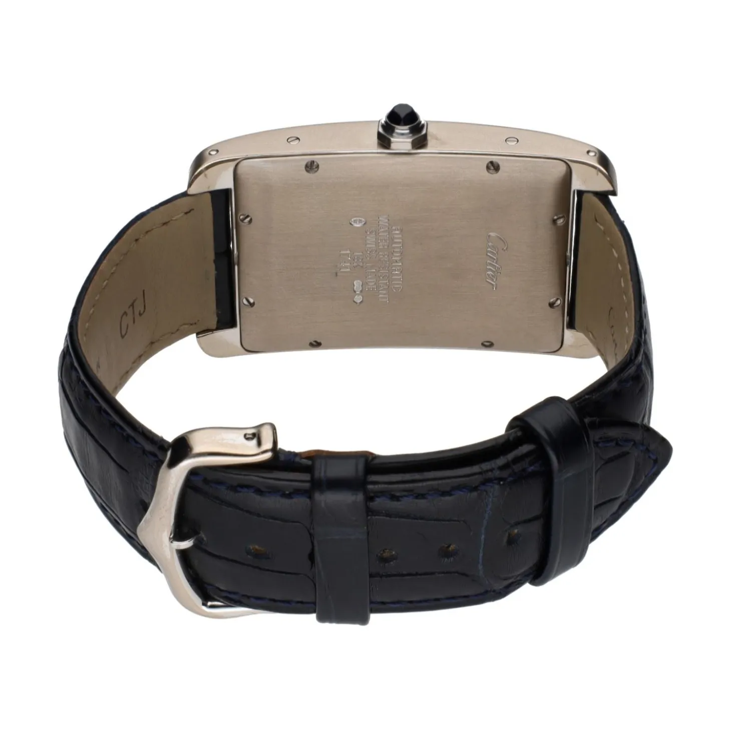 CARTIER Tank americano caballero oro blanco 27mm.