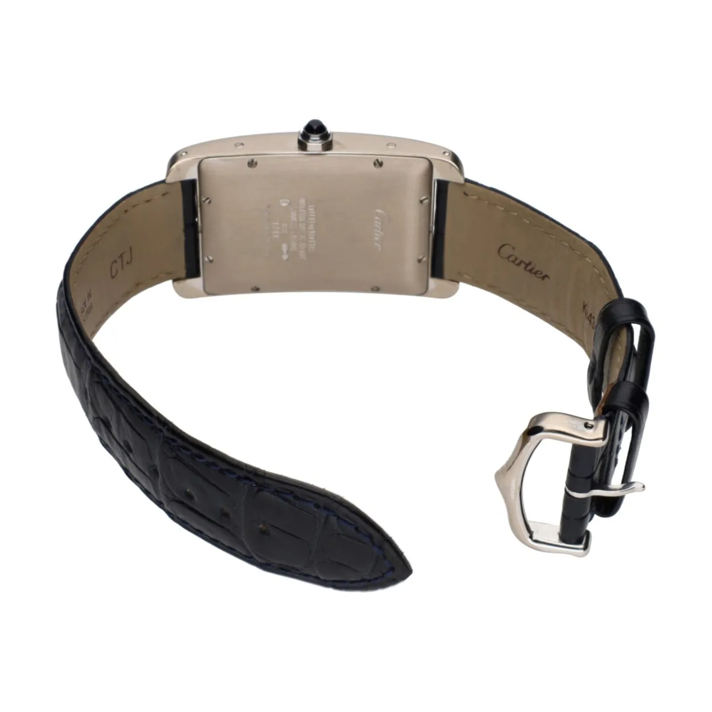 CARTIER Tank americano caballero oro blanco 27mm.
