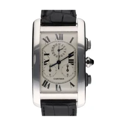 CARTIER Tank americano chronograph oro blanco 26mm.