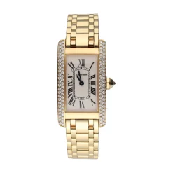 CARTIER Tank americano oro amarillo brillantes 19mm.