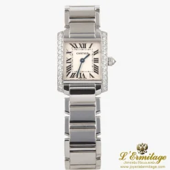 CARTIER Tank francaise oro blanco brillantes señora.