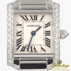 CARTIER Tank francaise oro blanco brillantes señora.