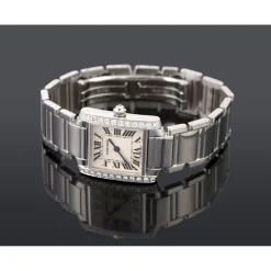 CARTIER Tank francaise oro blanco brillantes señora.