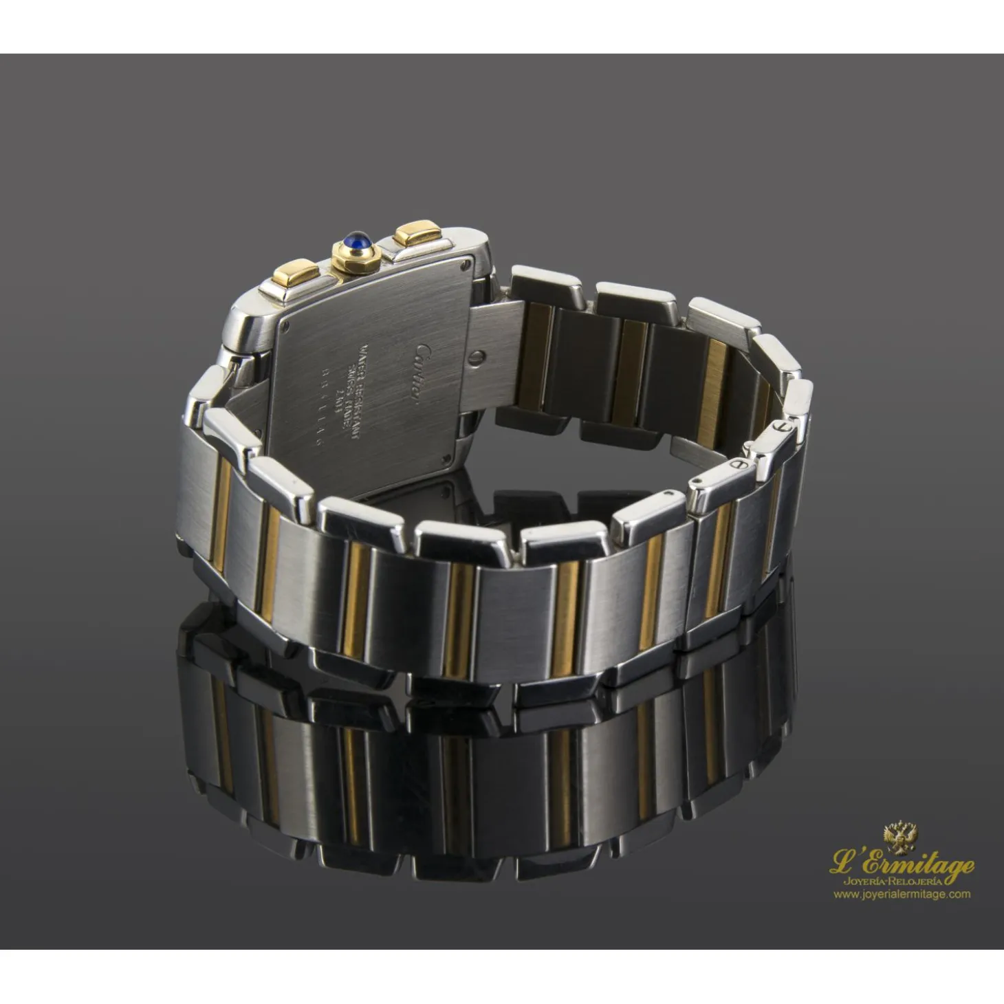 CARTIER Tank frances chrono acero y oro caballero.
