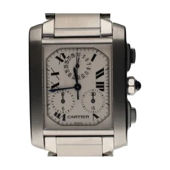 CARTIER Tank frances chronograph acero 28mm.