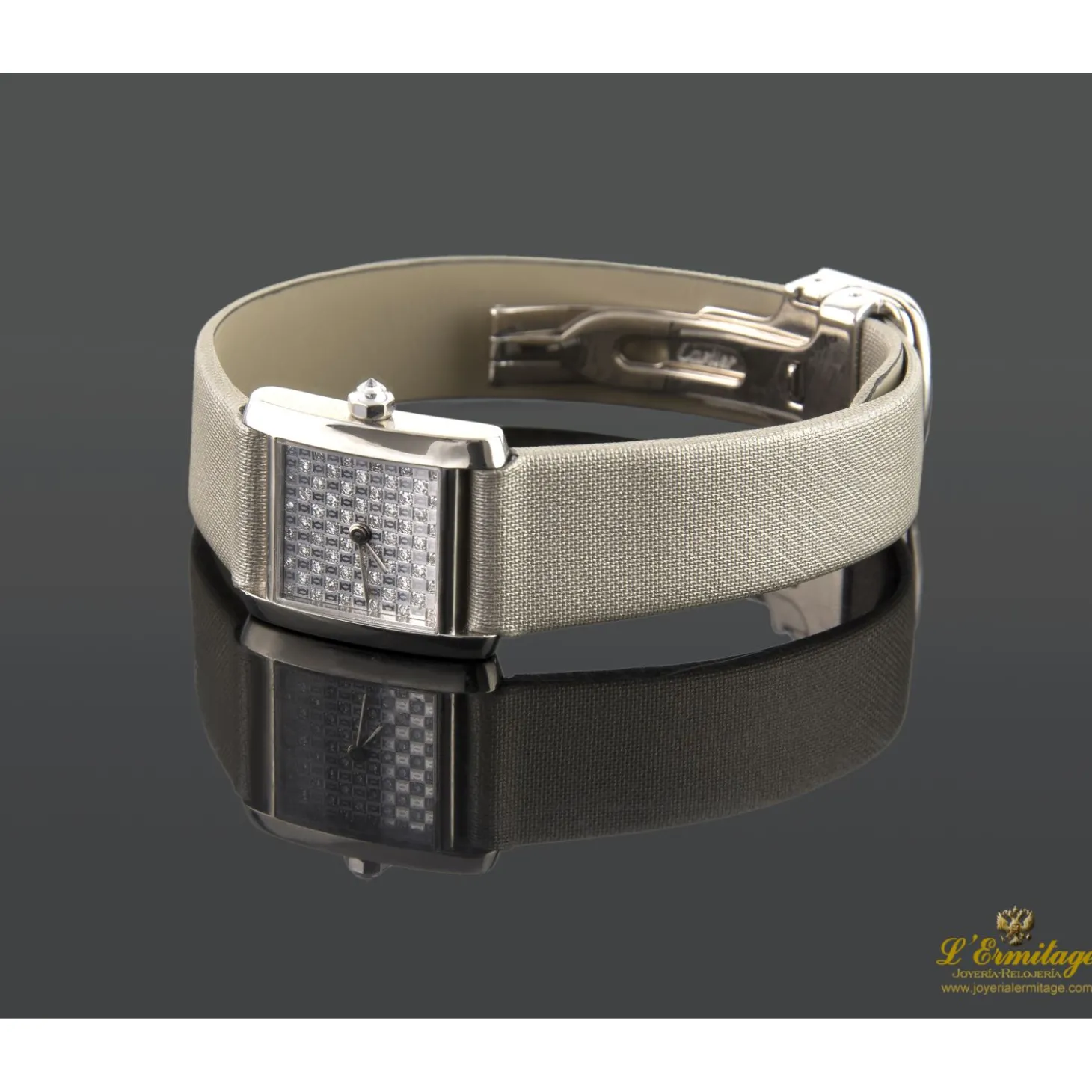 CARTIER Tank frances oro blanco diamantes señora