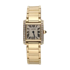 CARTIER Tank frances señora oro amarillo y brillantes.