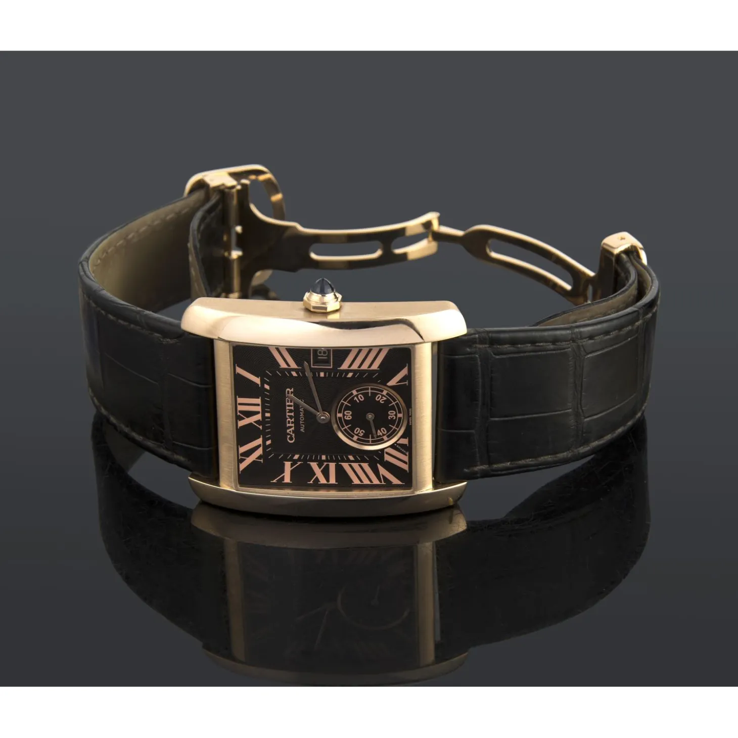 CARTIER Tank mc oro rosa caballero.