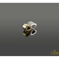 COLGANTES Colgante en oro amarillo y oro blanco con pabe de brillantes