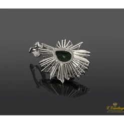 COLGANTES Colgante oro blanco esmeralda y diamantes
