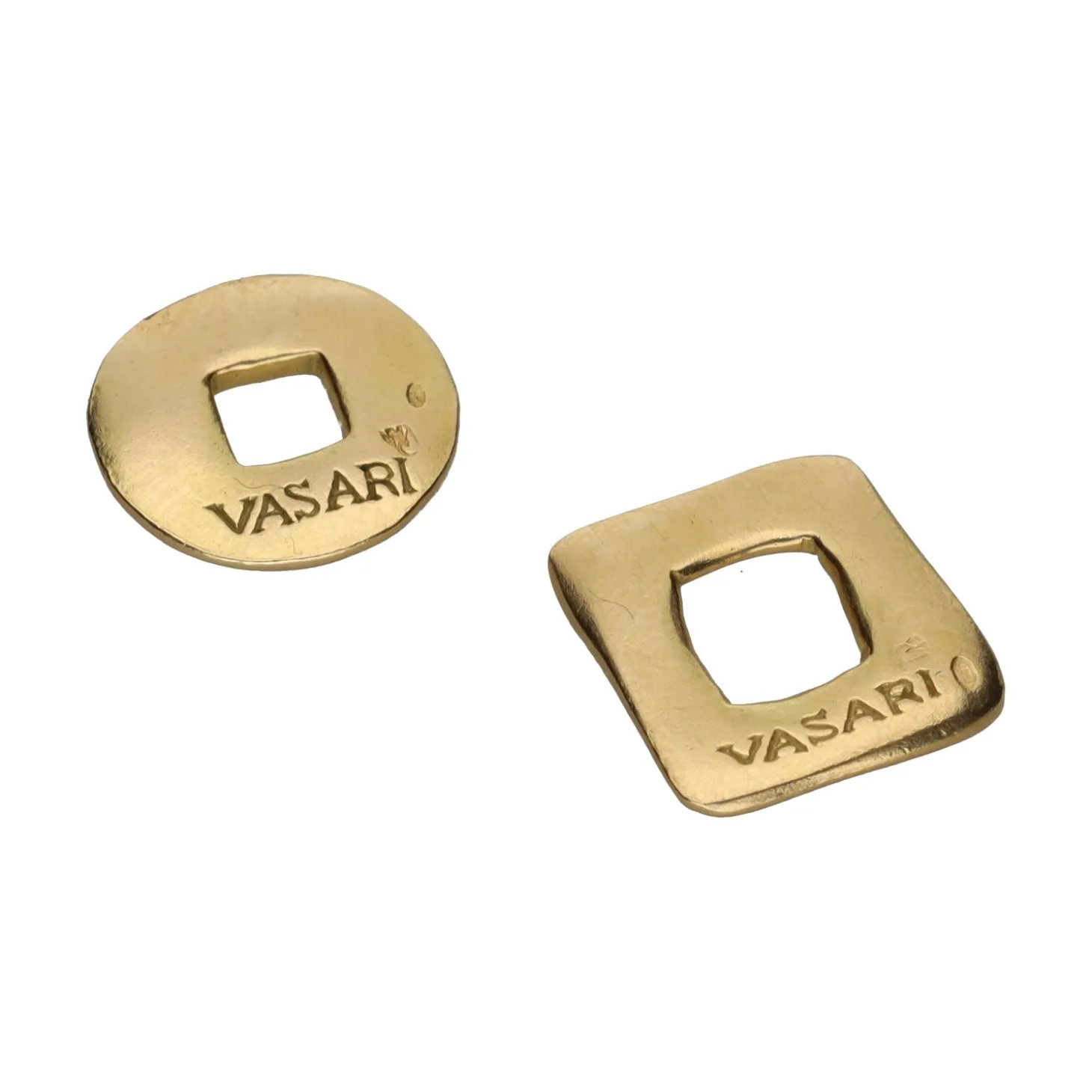 COLGANTES Colgantes firmados por vasari en oro amarillo.