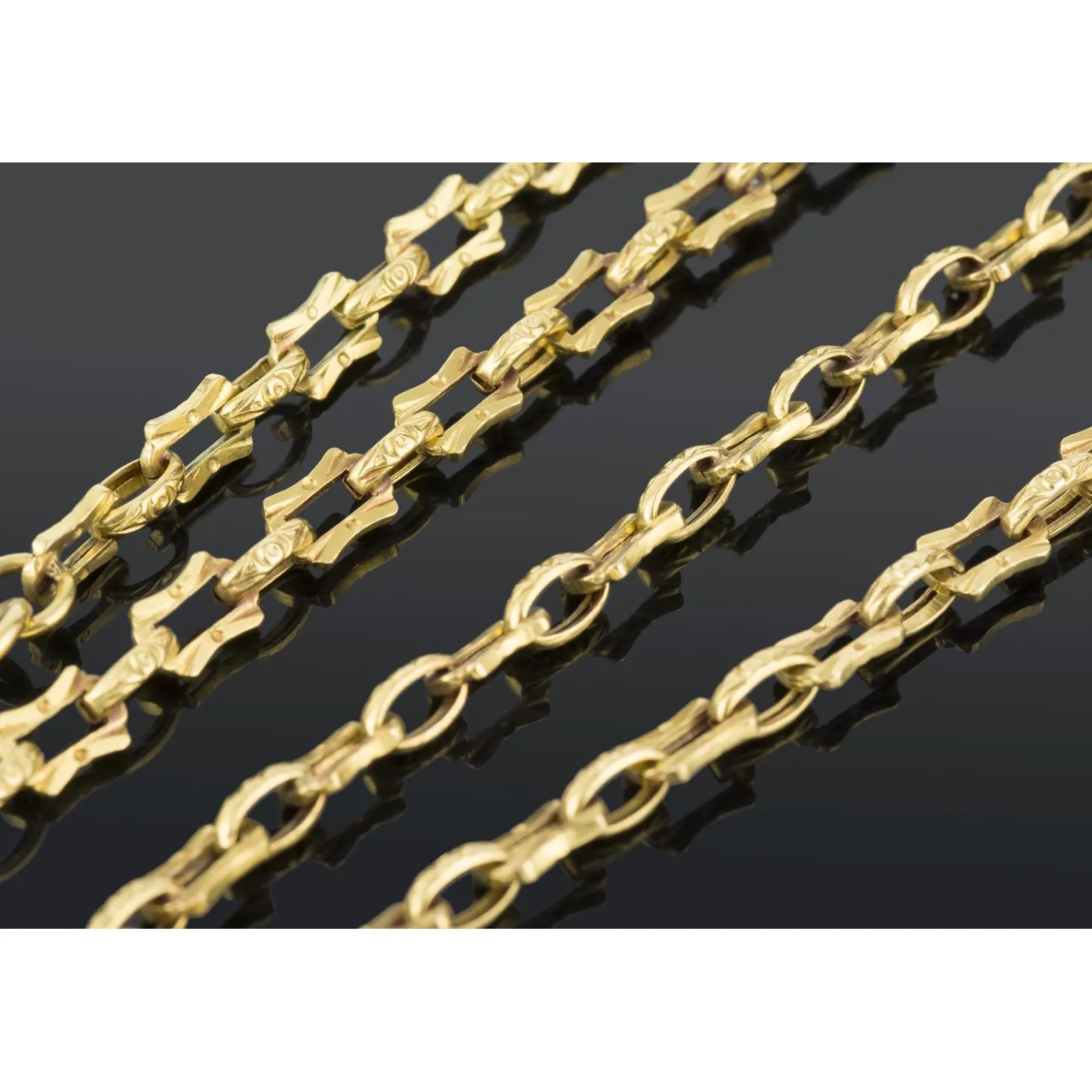 COLLARES Cadena larga oro amarillo. 60Cm.