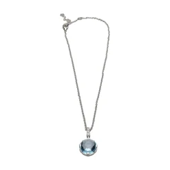 COLLARES Collar bulgari en oro blanco con un topacio y brillantes.
