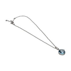COLLARES Collar bulgari en oro blanco con un topacio y brillantes.